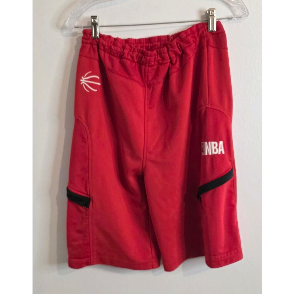 NBA Elevation Athletic Shorts Men's Size S Red Black Zippered Front Pockets NBA